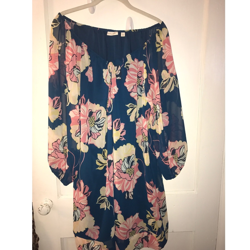 Off the shoulder dress from Eva Mendes collection